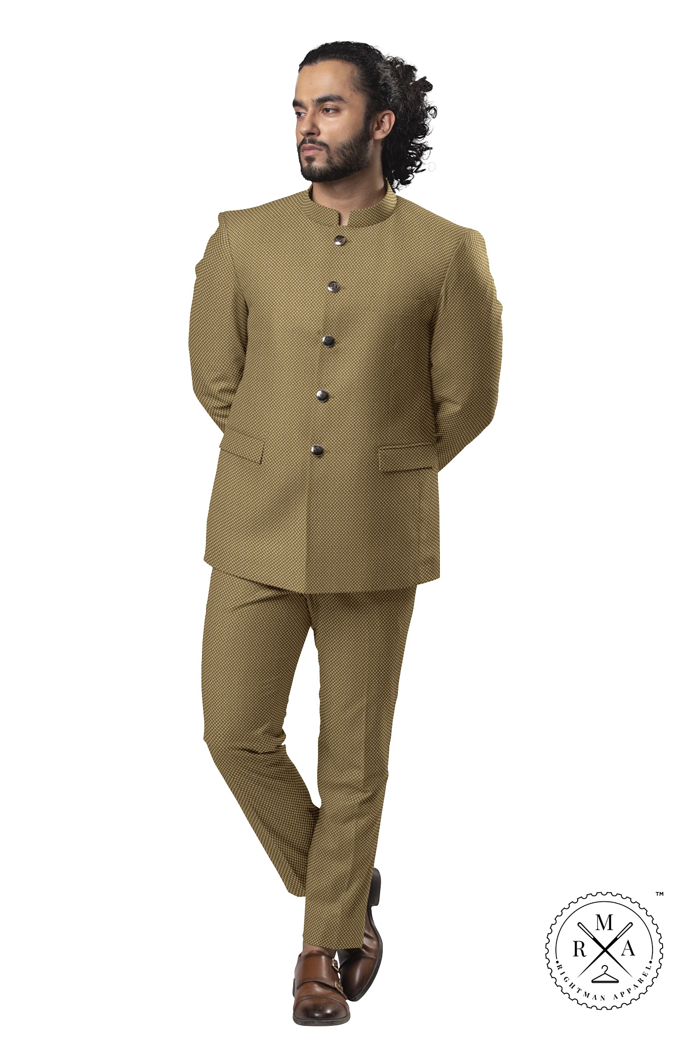 Brown Threaded Jodhpuri Suit SU105